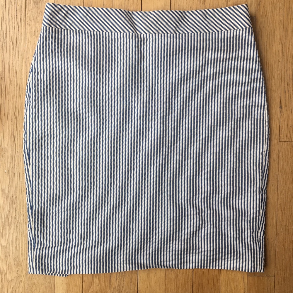 Jcrew seersucker pencil skirt - Picture 1 of 2